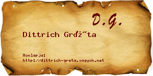 Dittrich Gréta névjegykártya